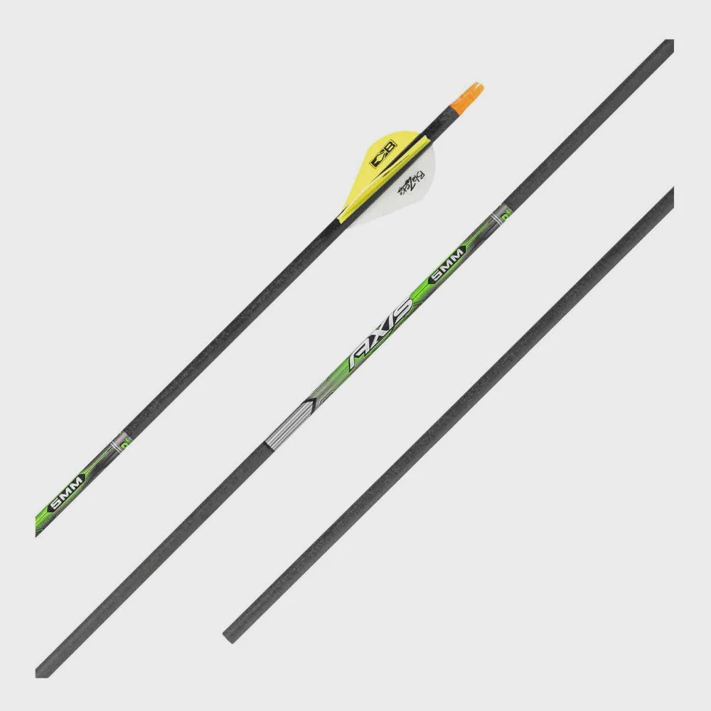 5mm Axis Fletched Arrows, 6 pack