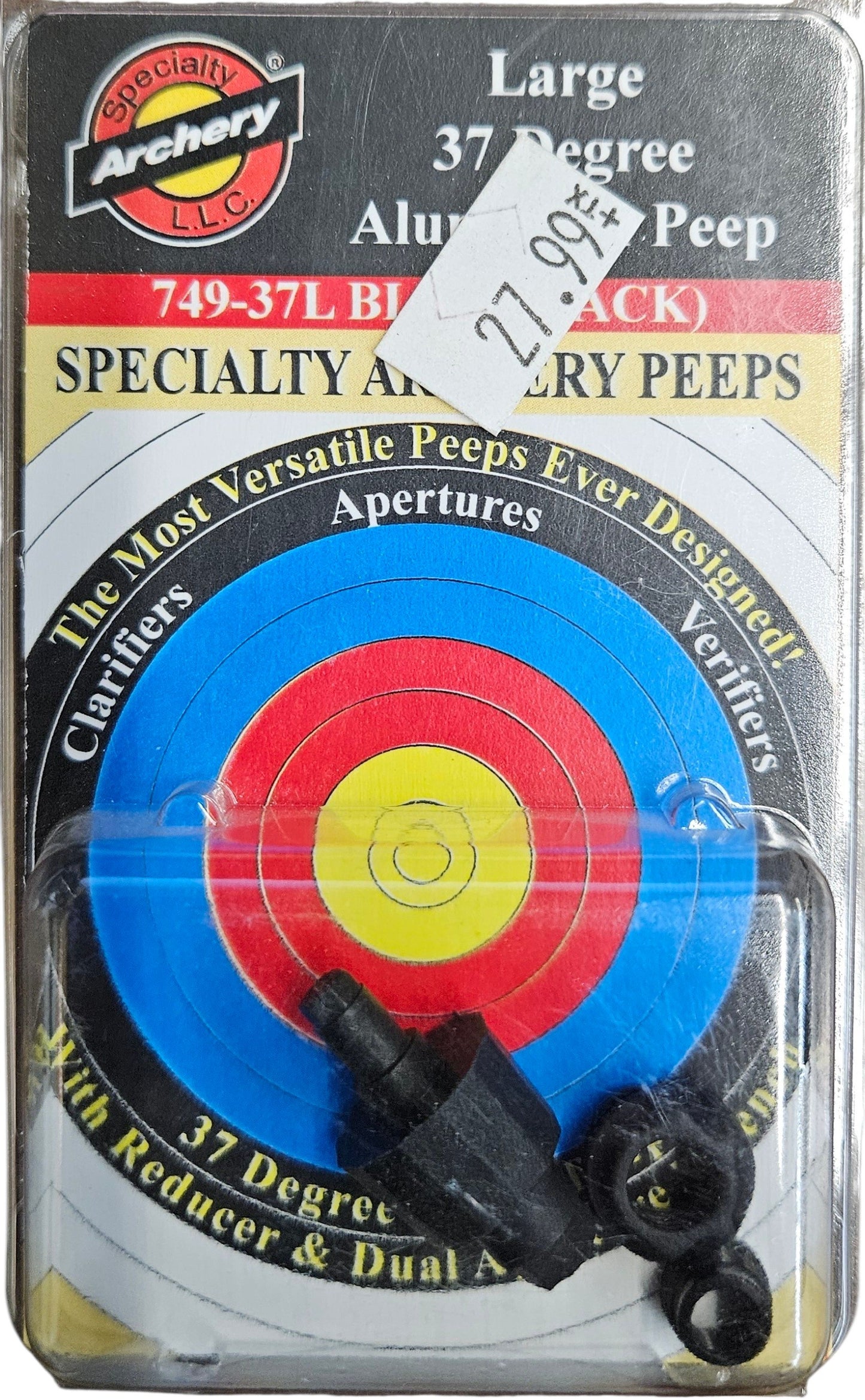 Specialty Archery Large 37 Degree Aluminum Peep Black